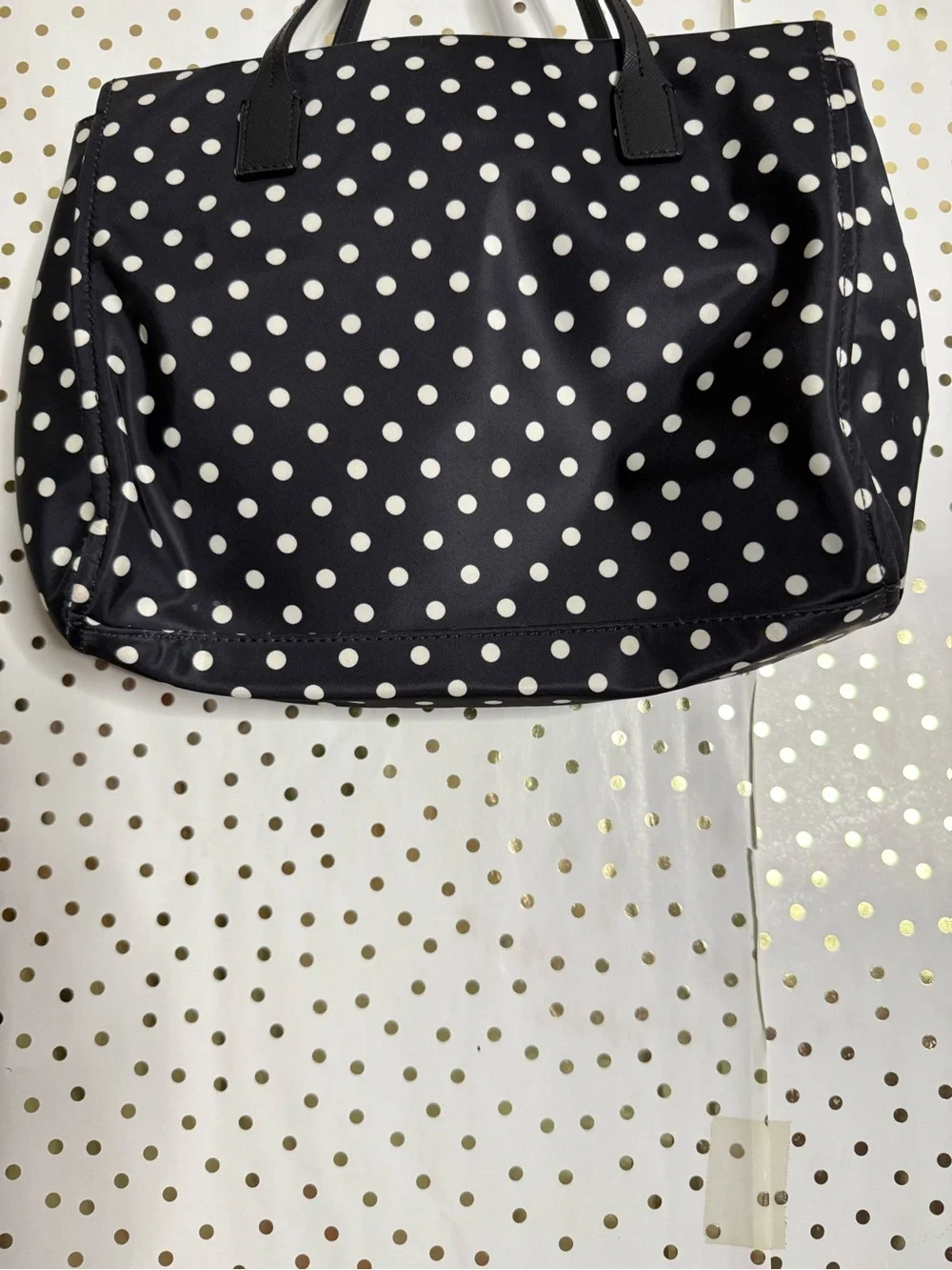 Kate Spade Black Polka Dot Tote Bag